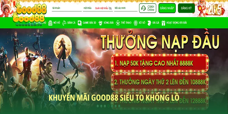 Các khuyến mãi tại Good88 hấp dẫn và dành cho mọi đối tượng