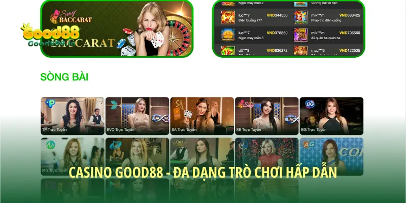 Casino Good88 mang đến trò chơi đỏ đen cực cuốn